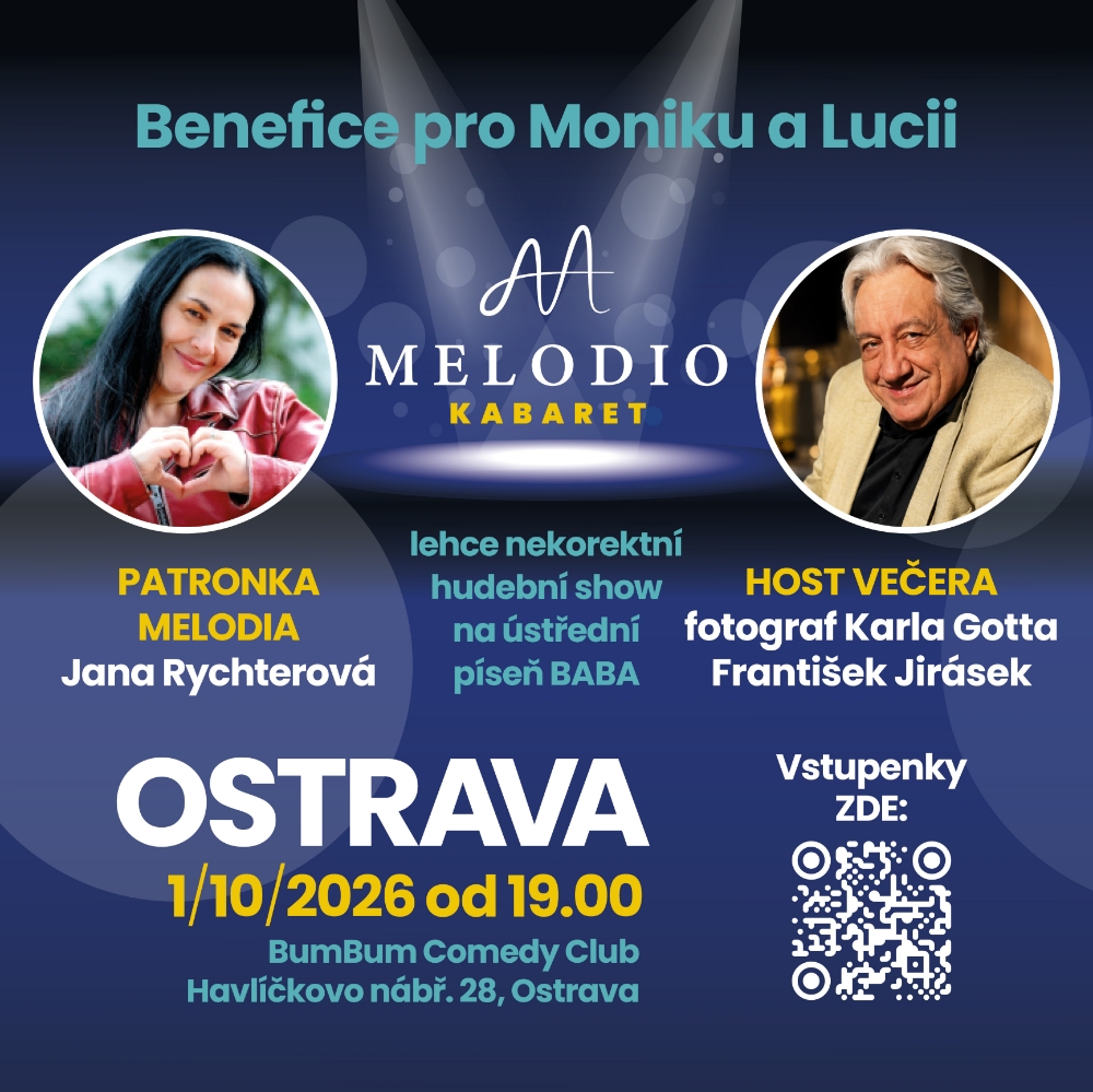 Melodio kabaret - benefice pro Moniku a Lucii